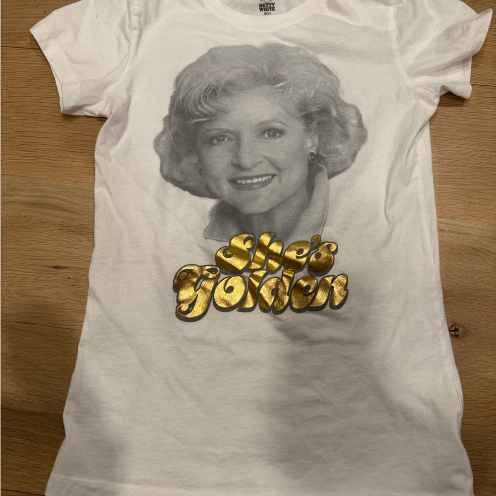 Gold Embossed Betty White T-Shirt